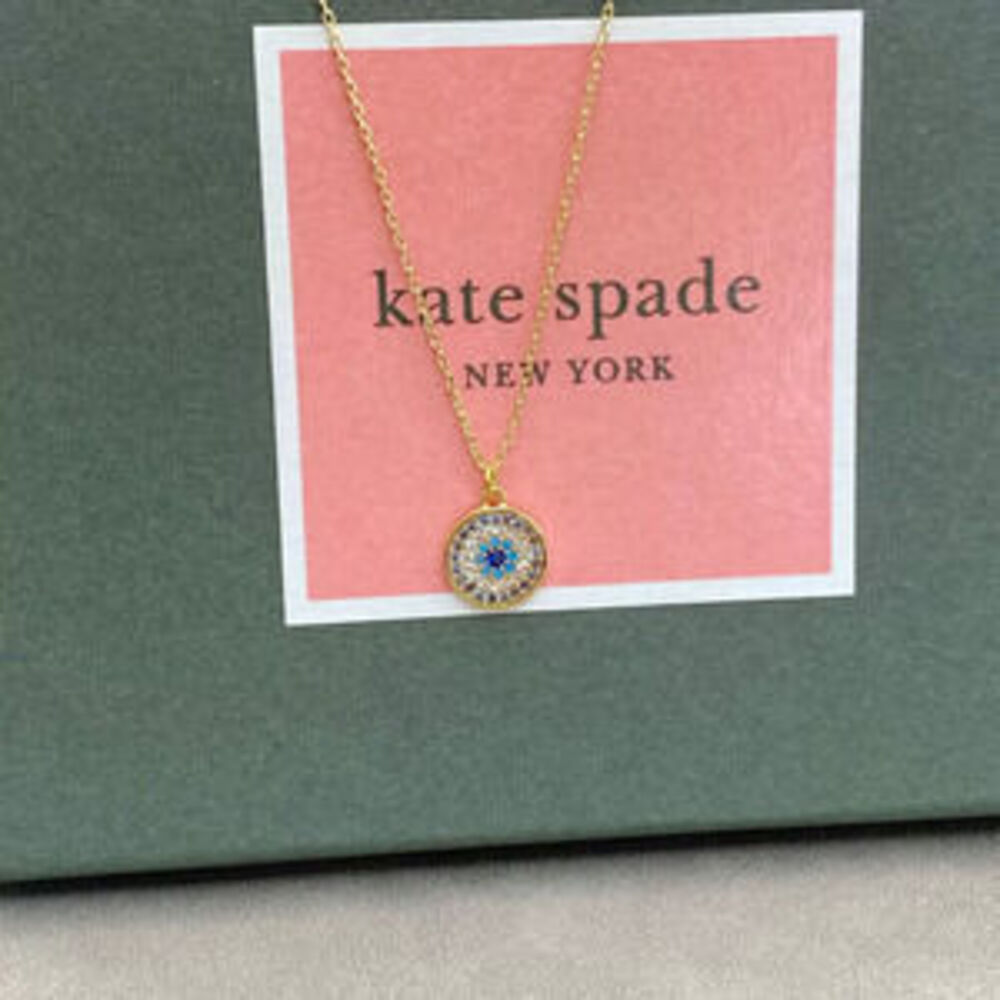 kate spade Colorful Zircon Geometric Round Necklace